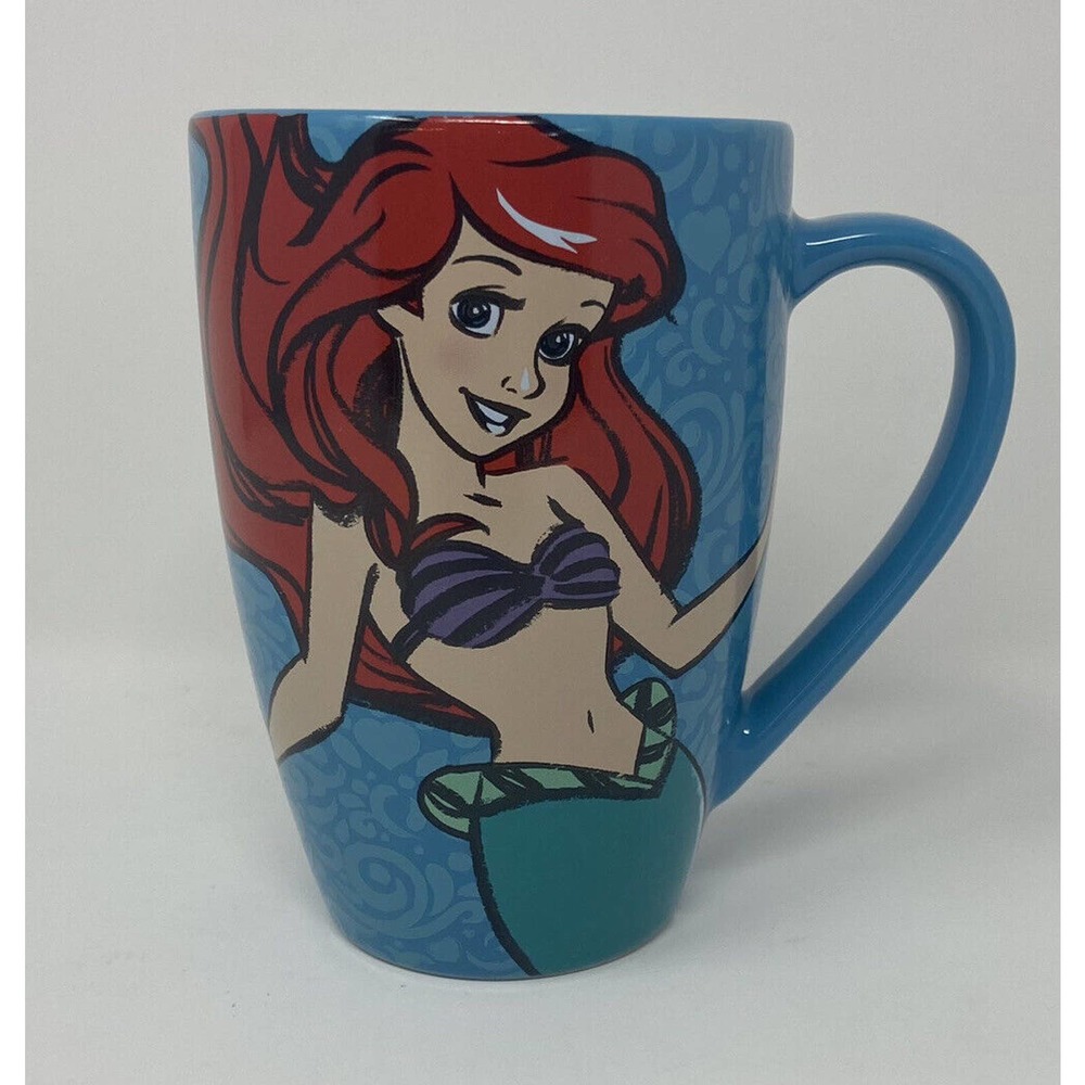 Vintage‎ Disney Little Mermaid Ariel “Once I Wake Up” Blue Coffee Mug Cup 1988